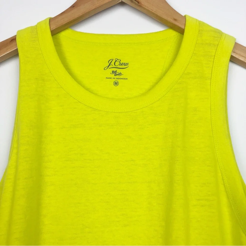 J. Crew Yellow Tie Bank Tank Top Size M - Picture 4 of 12